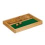 Game "Close the box" 3x27x19cm., light brown/dark green color