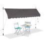 Automatic retractable awning 300x120cm., dark gray/white/black