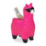 Money box "Lama" 15.5x11x6cm., pink/black/white