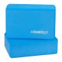 Set of 2 yoga blocks 8x23x15cm., blue/white
