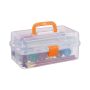 Transparent box 14x33x19.5cm., orange color