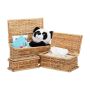 Set of 3 baskets 8x23x10cm., light brown