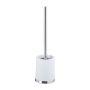 Toilet brush 37.5x10cm., white/silver/black