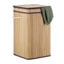 Laundry basket 63x36x36cm, 70L., light brown/brown/white