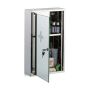 Transparent medical cabinet 50x30x11cm., silver color
