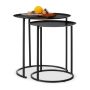 Set of 2 tables, black