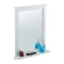 Hanging mirror 68x56x10cm., white/silver color