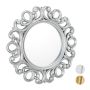 Hanging mirror 50x3cm., silver color