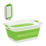 Laundry basket 27x61x45.5cm, 37L., green/white