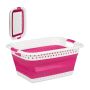 Laundry basket 27x61x45.5cm, 37L., pink/white