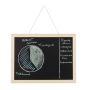 Chalkboard 30x40cm., black/light brown