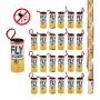 Set of 24 fly traps 5x2cm., yellow/red