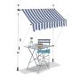 Automatic retractable awning 150x120cm., dark blue/white/black