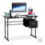 Desk with drawer 75x110x55cm., black