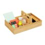 Writing instrument organizer 12.5x32.5x20.5 cm., light brown
