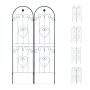 Set of 2 garden trellis 180x50x1.5cm, dark green