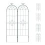 Set of 2 garden trellis 180x50x1.5cm, dark green