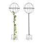 Set of 2 garden grills "Sfera", dark green