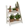 Foldable flower stand with 2 shelves 51x41x24cm., white
