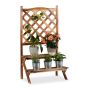 Flower stand with 2 shelves 109x61x40cm., dark brown/light brown color