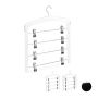Trouser hangers 3pcs, white/black/silver