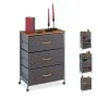 Living room cabinet 74.5x58x30cm., dark gray/light brown