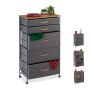 Living room cabinet 96.5x58x30cm., dark gray/light brown