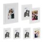 Set of 7 photo frames, white