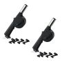 Set of 2 barbecue blowers 8x8x25cm., black/silver