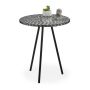 Side table 50x41cm., black/silver color