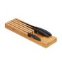 Knife tray 3.5x11x39cm., light brown