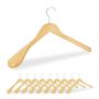 Clothes hangers 10pcs, light brown/silver color