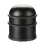 Door stop made of stainless steel, black