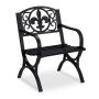 Metal antique garden chair 85.5x60x56cm., black color