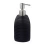Liquid soap dispenser 18x8cm., black/silver color