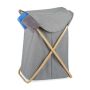 Laundry basket 62.5x43x42cm, 58L., gray/light brown