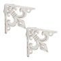 Set of 2 wall planter holders 14.5x3.5x14.5cm., white