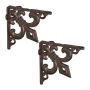 Set of 2 wall planter holders 14.5x3.5x14.5cm., brown