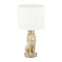 Table lamp 47.5x25cm., white/gold color