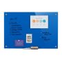 Glass, magnetic board 60x90x6.5 cm., blue color