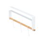 Hanger with hooks, white/light brown