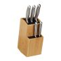 Knife stand 25.5x11.5x18cm., light brown/black
