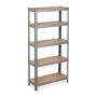 Storage shelf 150x75x30cm., light brown/silver color