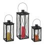 Set of 3 candlesticks, black