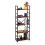 Bookshelf 158.5x60x30cm., brown/black