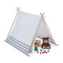 Children's playhouse "Teepee" 92x92x120cm., white/gray