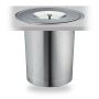 Built-in waste bin for countertop 25x27cm, 8L., silver color