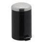 12 liter trash can, black/silver