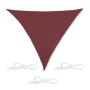 Triangular sun awning 500x500x500cm., dark red color