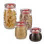 Set of 4 transparent containers for bulk products.